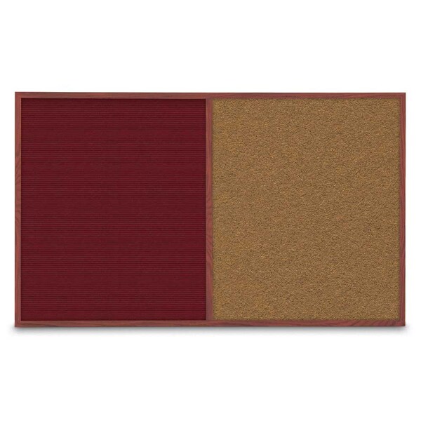 Enclosed Corkboard, 3 Door, 96"x48", 4" Fra